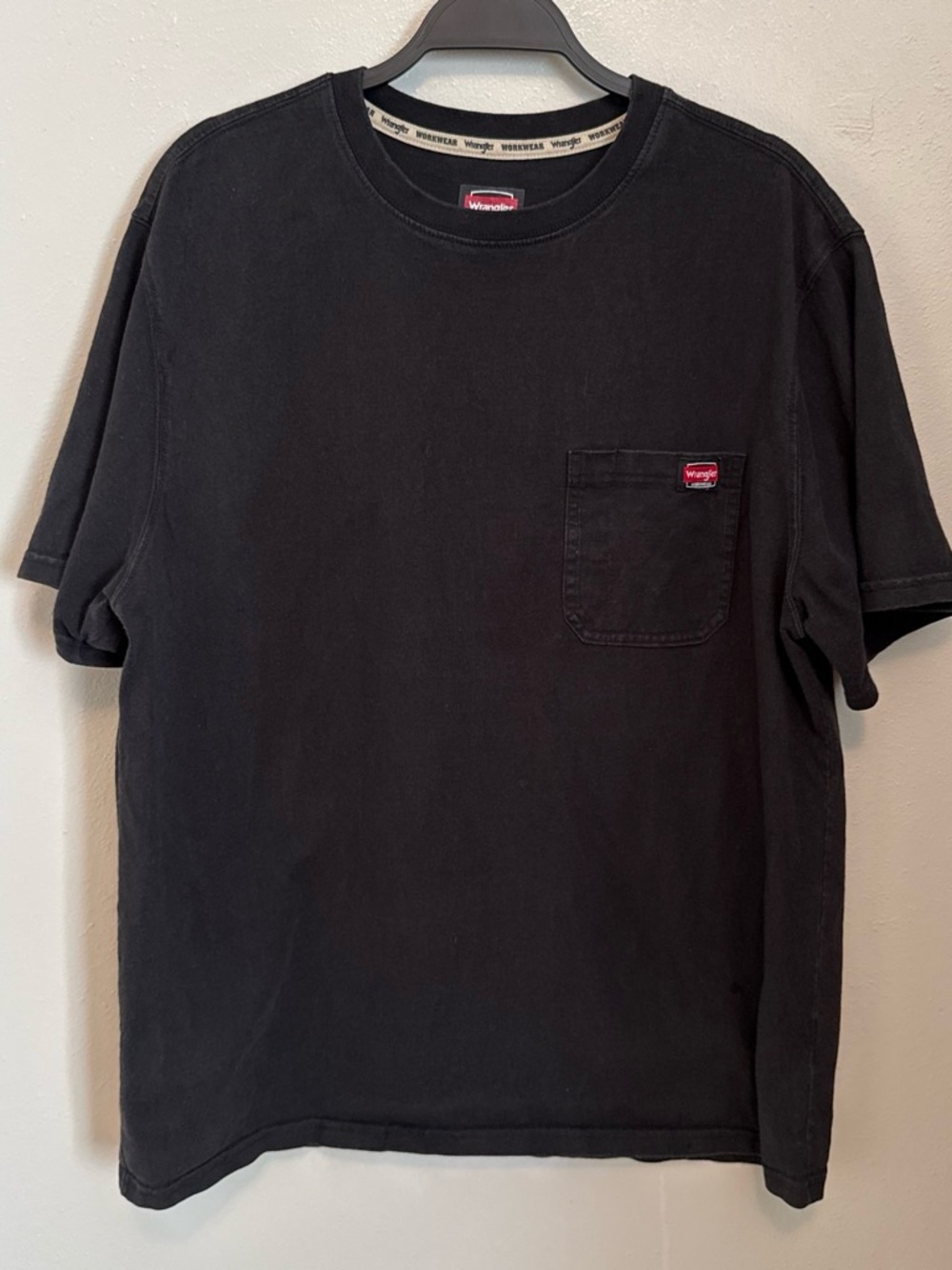 Wrangler Black Short-Sleeve Pocket Tee